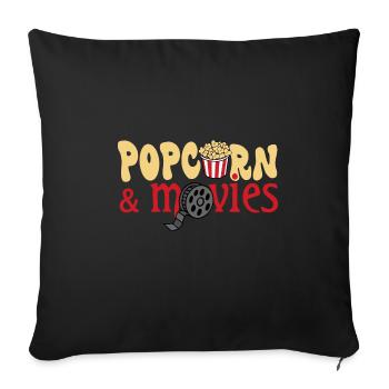 Popcorn et films Manger du maïs Delicious Food - Housse de coussin décorative 45 x 45 cm - noir - Devant