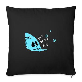Another week - Sofa pillowcase 17,3'' x 17,3'' (45 x 45 cm) - black - Front