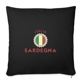 Italia Sardegna Island Mediterranean Holiday Saying - Sofa pillowcase 17,3'' x 17,3'' (45 x 45 cm) - black - Front