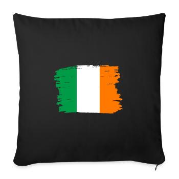 Drapeau de l’Irlande Drapeau irlandais vintage Dublin - Housse de coussin décorative 45 x 45 cm - noir - Devant