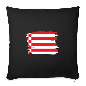 Drapeau de Brême Drapeau de Brême - Housse de coussin décorative 45 x 45 cm - noir - Devant