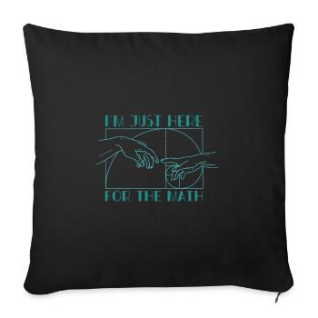 Fibonacci Numbers Geometry Math Teacher - Sofa pillowcase 17,3'' x 17,3'' (45 x 45 cm) - black - Front