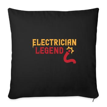 Electrician Legend Circuits électroniques Hobby - Housse de coussin décorative 45 x 45 cm - noir - Devant
