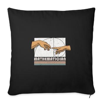 Creation of Adams Fibonacci Math Art - Sofa pillowcase 17,3'' x 17,3'' (45 x 45 cm) - black - Front