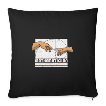 Creation of Adams Fibonacci Math Art - Sofa pillowcase 17,3'' x 17,3'' (45 x 45 cm) - black - Front