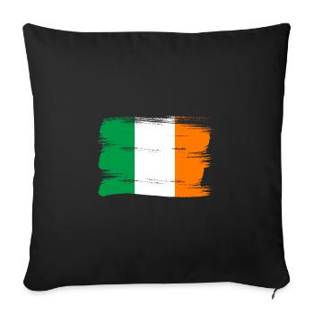 Drapeau de l’Irlande Vintage drapeau irlandais Dublin - Housse de coussin décorative 45 x 45 cm - noir - Devant