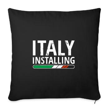 Italy Flag Italia Italian Flag Used Look - Sofa pillowcase 17,3'' x 17,3'' (45 x 45 cm) - black - Front