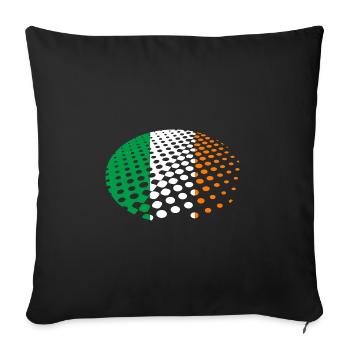 Drapeau de l’Irlande Vintage drapeau irlandais Dublin - Housse de coussin décorative 45 x 45 cm - noir - Devant