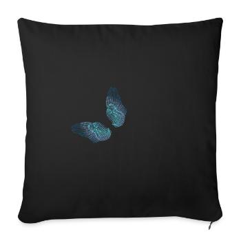 Blue Toned Angel Wings - Sofa pillowcase 17,3'' x 17,3'' (45 x 45 cm) - black - Front