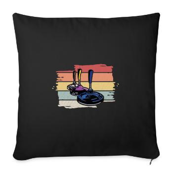 Curler Whisperer Vintage Curling - Sofa pillowcase 17,3'' x 17,3'' (45 x 45 cm) - black - Front