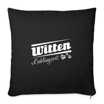 Witten - Lieblingsort mit Stadtnamen - Sofakissenbezug 45 x 45 cm - Schwarz - Vorne