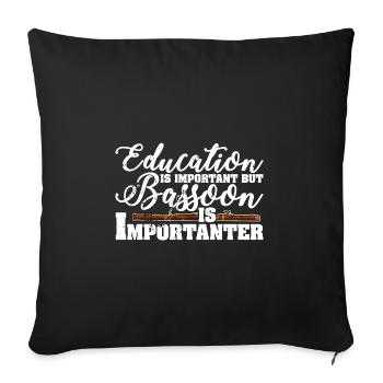 Bassoon player Bassoon Music Wind Orchestra - Sofa pillowcase 17,3'' x 17,3'' (45 x 45 cm) - black - Front