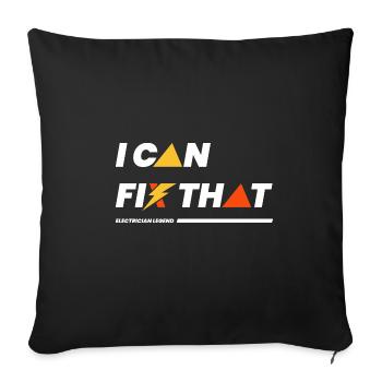 Correction de ce dicton ironique d'artisan de - Housse de coussin décorative 45 x 45 cm - noir - Devant
