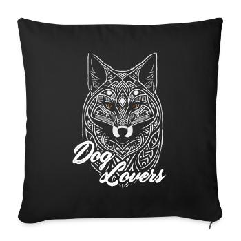 Hundeliebhaber. Hundeliebhaber .Zitat Hund. - Sofakissenbezug 45 x 45 cm - Schwarz - Vorne