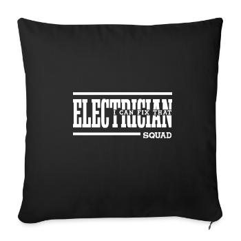 Electrician Squad Circuits de tension Electro - Housse de coussin décorative 45 x 45 cm - noir - Devant