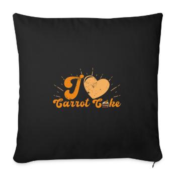 Pastry Shop Profession Carrot Cake Baking Saying - Sofa pillowcase 17,3'' x 17,3'' (45 x 45 cm) - black - Front