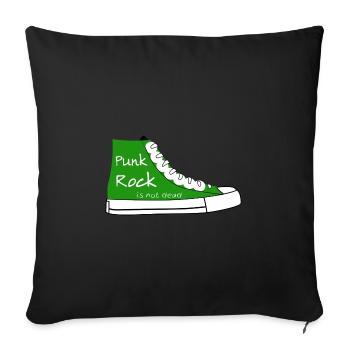 Punk Rock Chaussures - Housse de coussin décorative 45 x 45 cm - noir - Devant