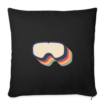 Ski - Sofakissenbezug 45 x 45 cm - Schwarz - Vorne