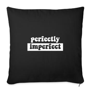 parfaitement imparfait - Housse de coussin décorative 45 x 45 cm - noir - Devant