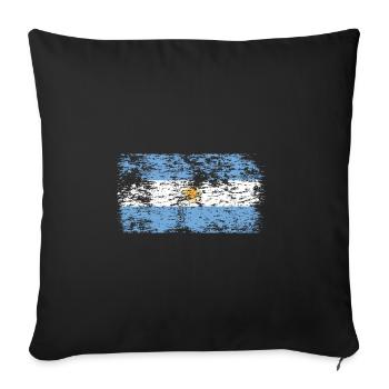 Argentina Flag South America Argentine Flag - Sofa pillowcase 17,3'' x 17,3'' (45 x 45 cm) - black - Front