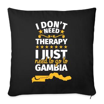 Gambie Cadeaux Gambie Gambie - Housse de coussin décorative 45 x 45 cm - noir - Devant