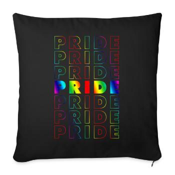 Gradient de fierté - Housse de coussin décorative 45 x 45 cm - noir - Devant