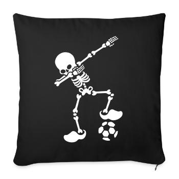 Dab dabbendes skeleton football Holland wooden shoes - Sofa pillowcase 17,3'' x 17,3'' (45 x 45 cm) - black - Front