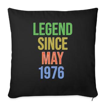 Légende Depuis mai 1976 - Housse de coussin décorative 45 x 45 cm - noir - Devant
