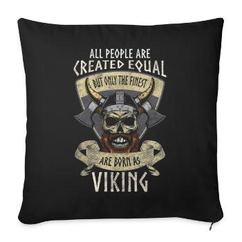 Nordic Rune Valhalla Raven - Sofa pillowcase 17,3'' x 17,3'' (45 x 45 cm) - black - Front