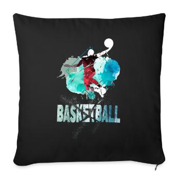 Basketball Basketball Player Dunking Splash Colorful - Sofa pillowcase 17,3'' x 17,3'' (45 x 45 cm) - black - Front
