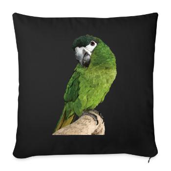 The Noble Macaw - Sofa pillowcase 17,3'' x 17,3'' (45 x 45 cm) - black - Front