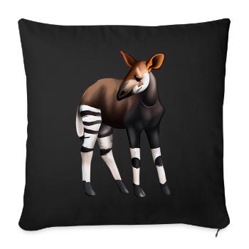 Süßes Okapi - Sofakissenbezug 45 x 45 cm - Schwarz - Vorne