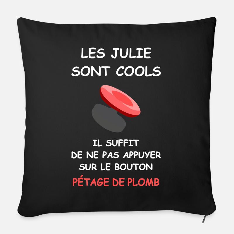 Les Julie sont cools - Housse de coussin décorative 45 x 45 cm - noir