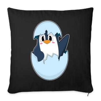 Penguin Eggshell - Sofa pillowcase 17,3'' x 17,3'' (45 x 45 cm) - black - Front