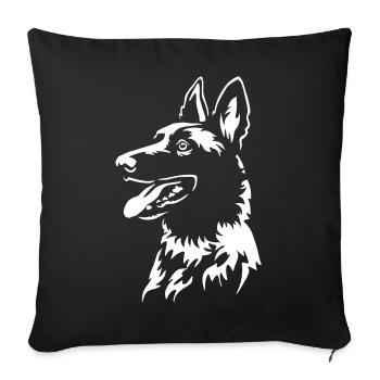 Malinois Head « Black Edition » - Housse de coussin décorative 45 x 45 cm - noir - Devant