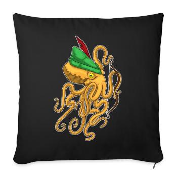 Octopus Archer Bow - Housse de coussin décorative 45 x 45 cm - noir - Devant