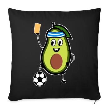 Arbitre avocat - Housse de coussin décorative 45 x 45 cm - noir - Devant