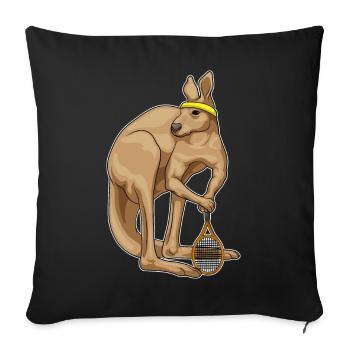 Kangaroo Tennis Tennis Racket - Sofa pillowcase 17,3'' x 17,3'' (45 x 45 cm) - black - Front