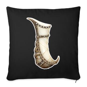 Viking Drinking Horn Fantasy RPG Shirt - Sofa pillowcase 17,3'' x 17,3'' (45 x 45 cm) - black - Front