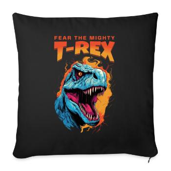 T-Rex Dinosaur Dino Tyrannosaurus Rex Vintage - Sofa pillowcase 17,3'' x 17,3'' (45 x 45 cm) - black - Front