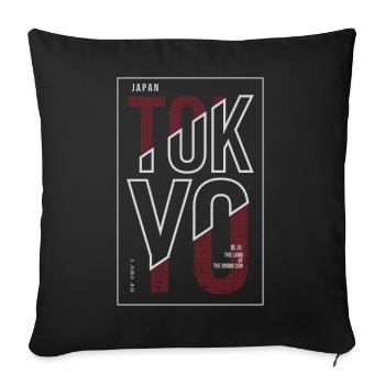 Tokyo Japan - Sofakissenbezug 45 x 45 cm - Schwarz - Vorne