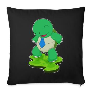 Turtle Necktie - Sofa pillowcase 17,3'' x 17,3'' (45 x 45 cm) - black - Front