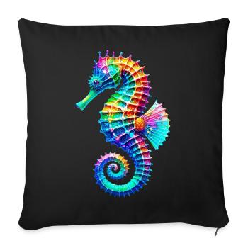 Seahorse - Sofa pillowcase 17,3'' x 17,3'' (45 x 45 cm) - black - Front