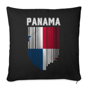 Drapeau panaméen, fierté panaméenne - Housse de coussin décorative 45 x 45 cm - noir - Devant