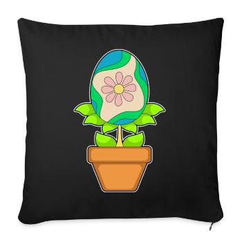 Plantez un œuf de Pâques - Housse de coussin décorative 45 x 45 cm - noir - Devant