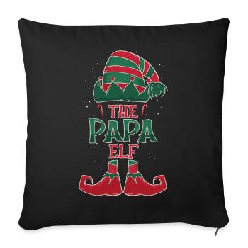 The Dad Elf Christmas Christmas Gift - Sofa pillowcase 17,3'' x 17,3'' (45 x 45 cm) - black - Front