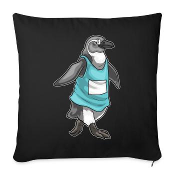 Penguin Jogger Jogging Sport - Sofa pillowcase 17,3'' x 17,3'' (45 x 45 cm) - black - Front