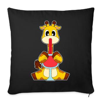 Giraffe Red Wine - Sofa pillowcase 17,3'' x 17,3'' (45 x 45 cm) - black - Front