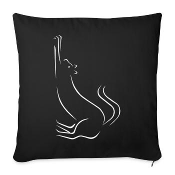 Cat - Sofa pillowcase 17,3'' x 17,3'' (45 x 45 cm) - black - Front