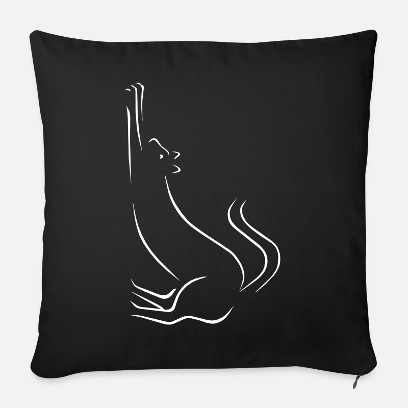 Katze - Sofakissenbezug 45 x 45 cm - Schwarz